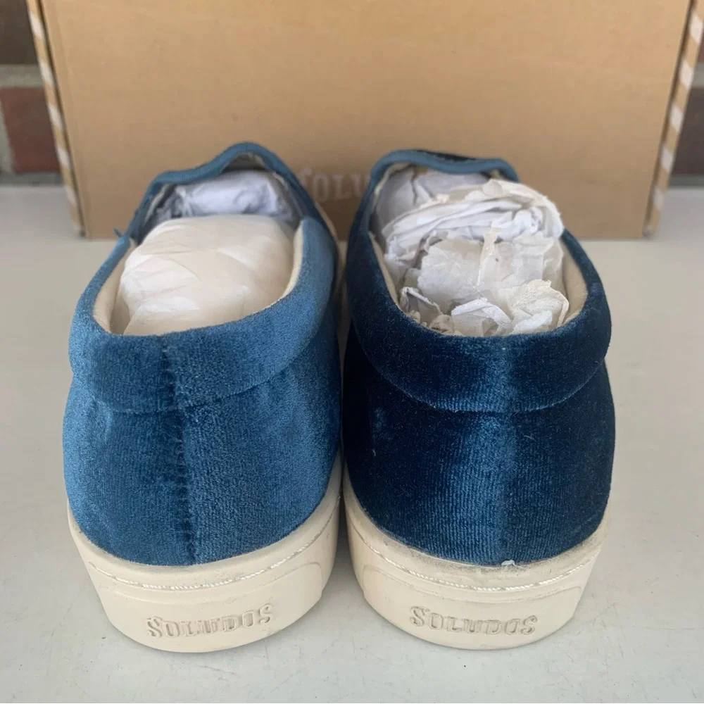 Blue Velvet Slip-On Shoes - Picture 5 of 5